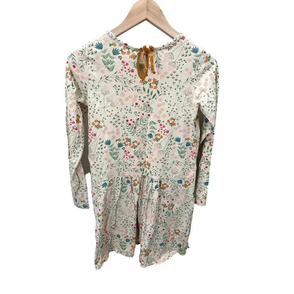 Hanna Andersson Floral Long Sleeve Cotton Princess Seam Dress // 150 or US 12